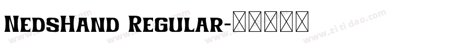 NedsHand Regular字体转换